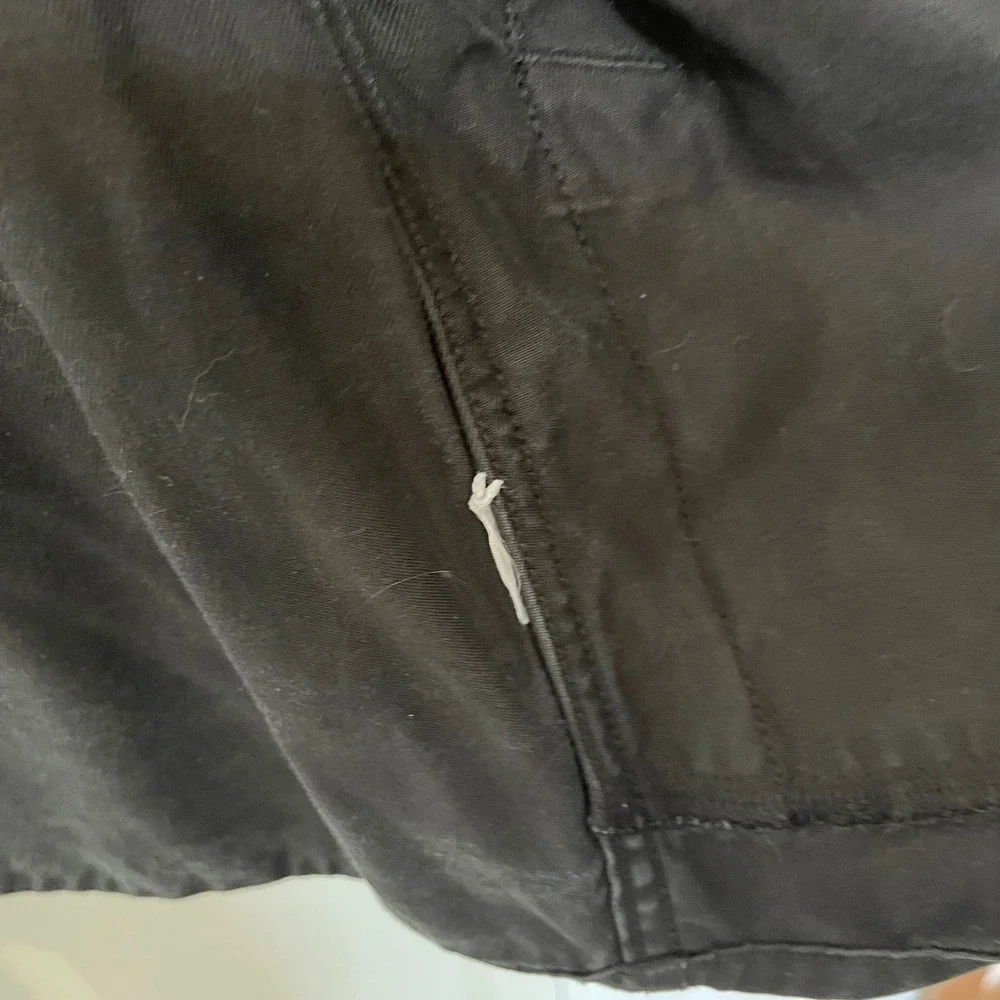Duluth Trading Co Black Drawstring Waist‎ Utility Jacket XS
